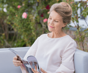 senior woman reading