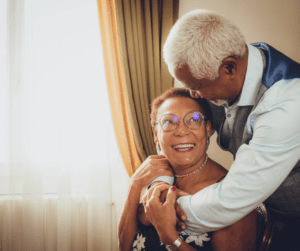 Couple smiling at each other